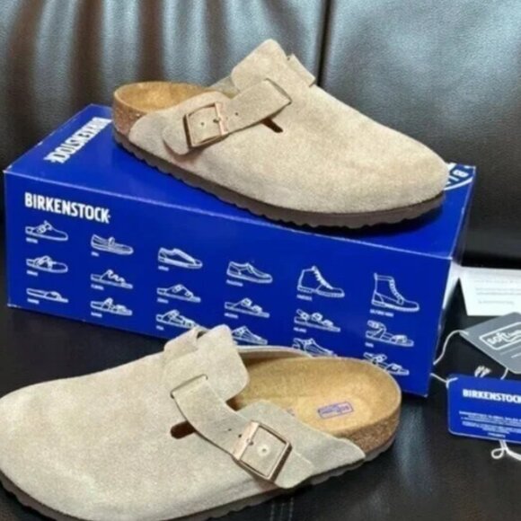 Birkenstock Light Brown Suede Slip-Ons - Picture 3 of 5